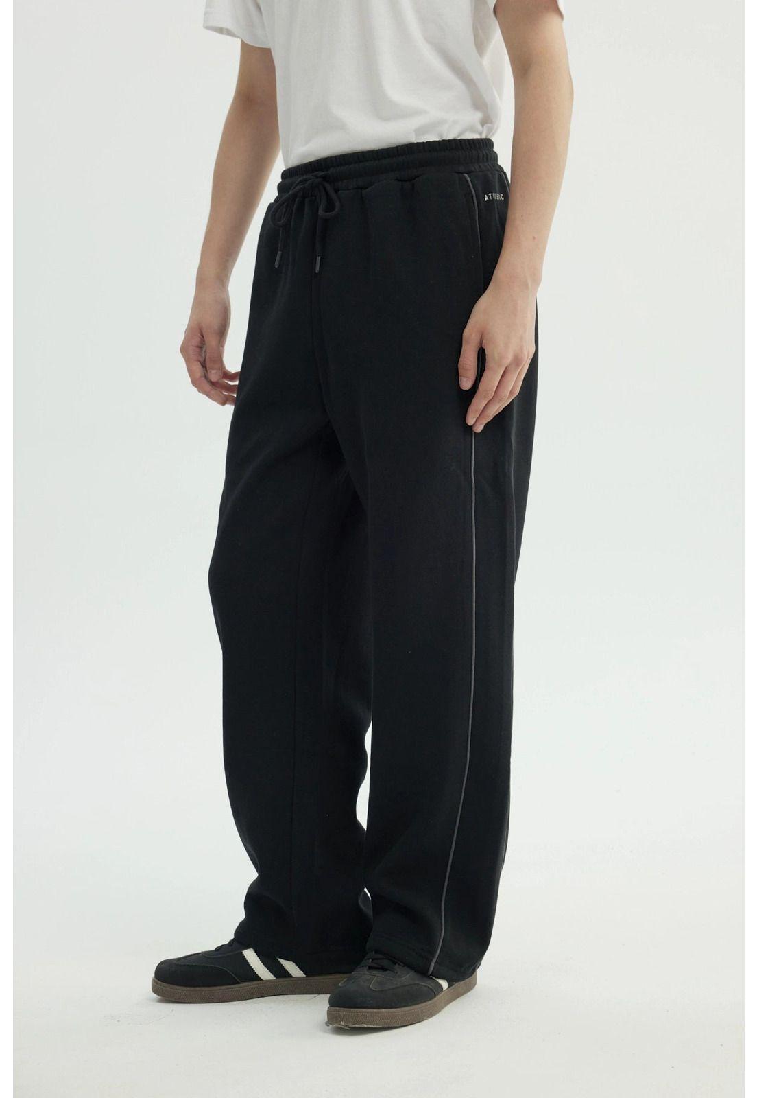 Pantalón Buzo Hombre Amplio Negro - ll-1