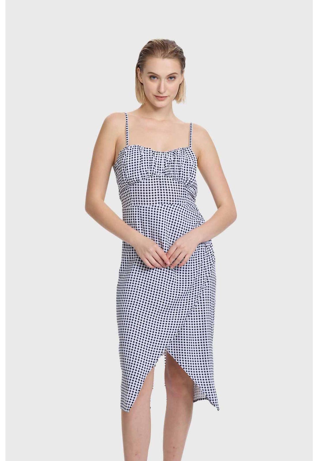 Vestido Mujer Largo Escote Blanco-0