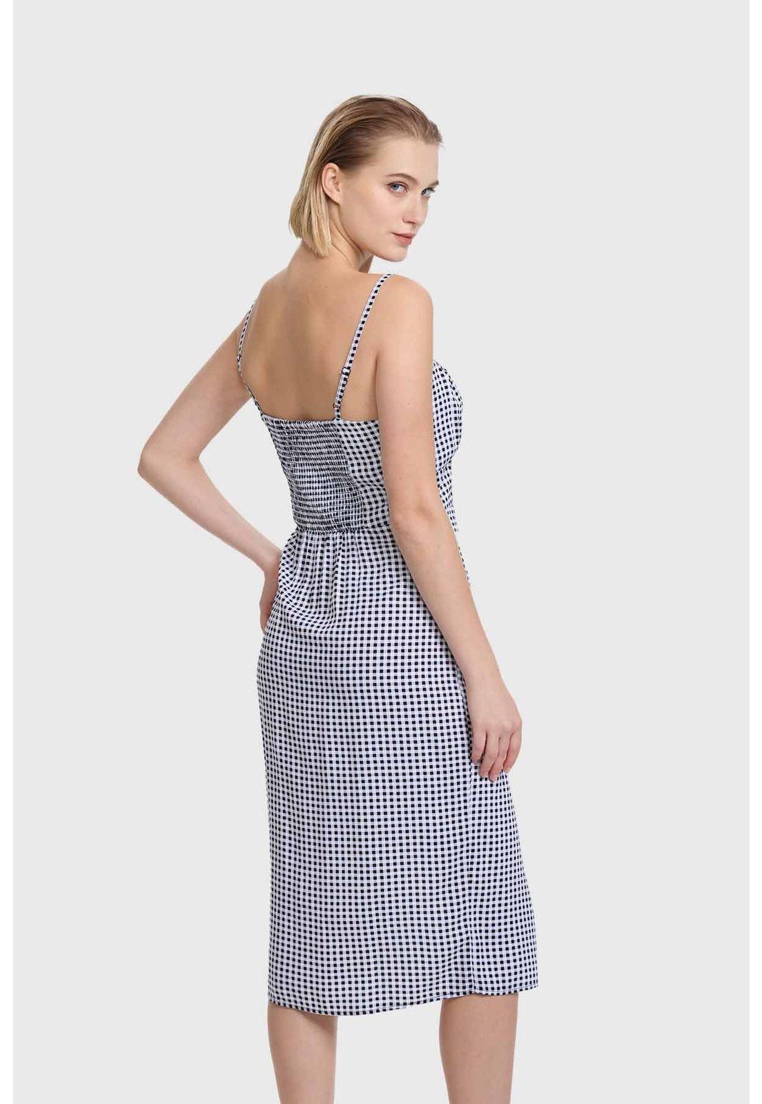 Vestido Mujer Largo Escote Blanco-2