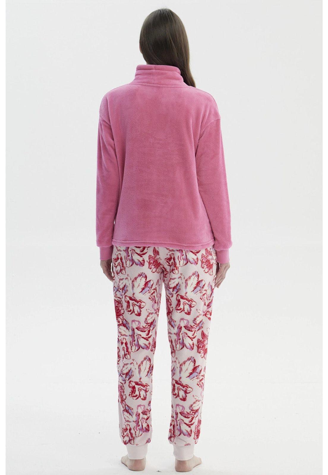Pijama Mujer Polera Y Pantalón Fucsia - ll-2
