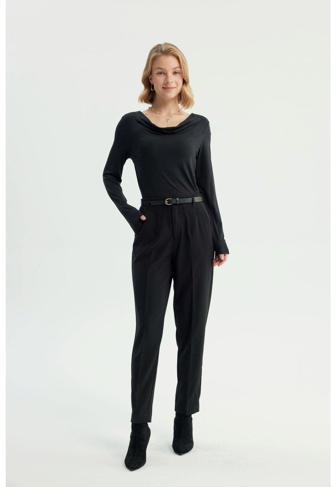Polera Mujer Ajustada Negro - ll-3