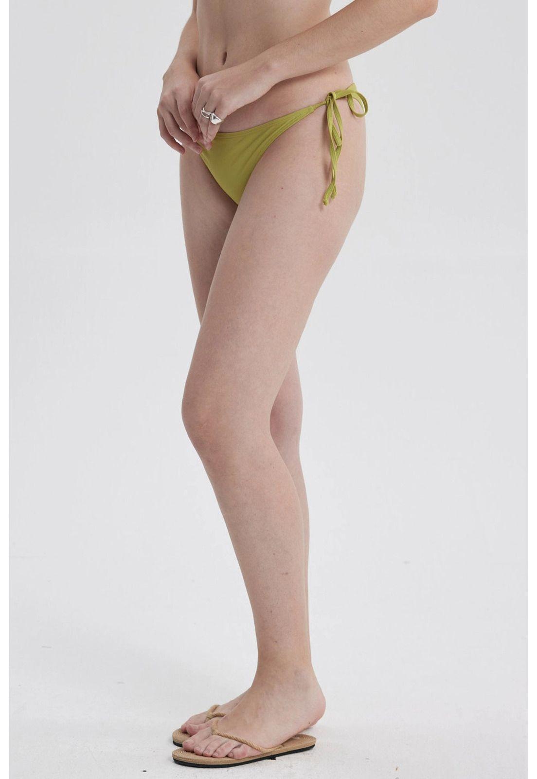 Traje De Baño Mujer Calzón Bikini Lazo Verde-1