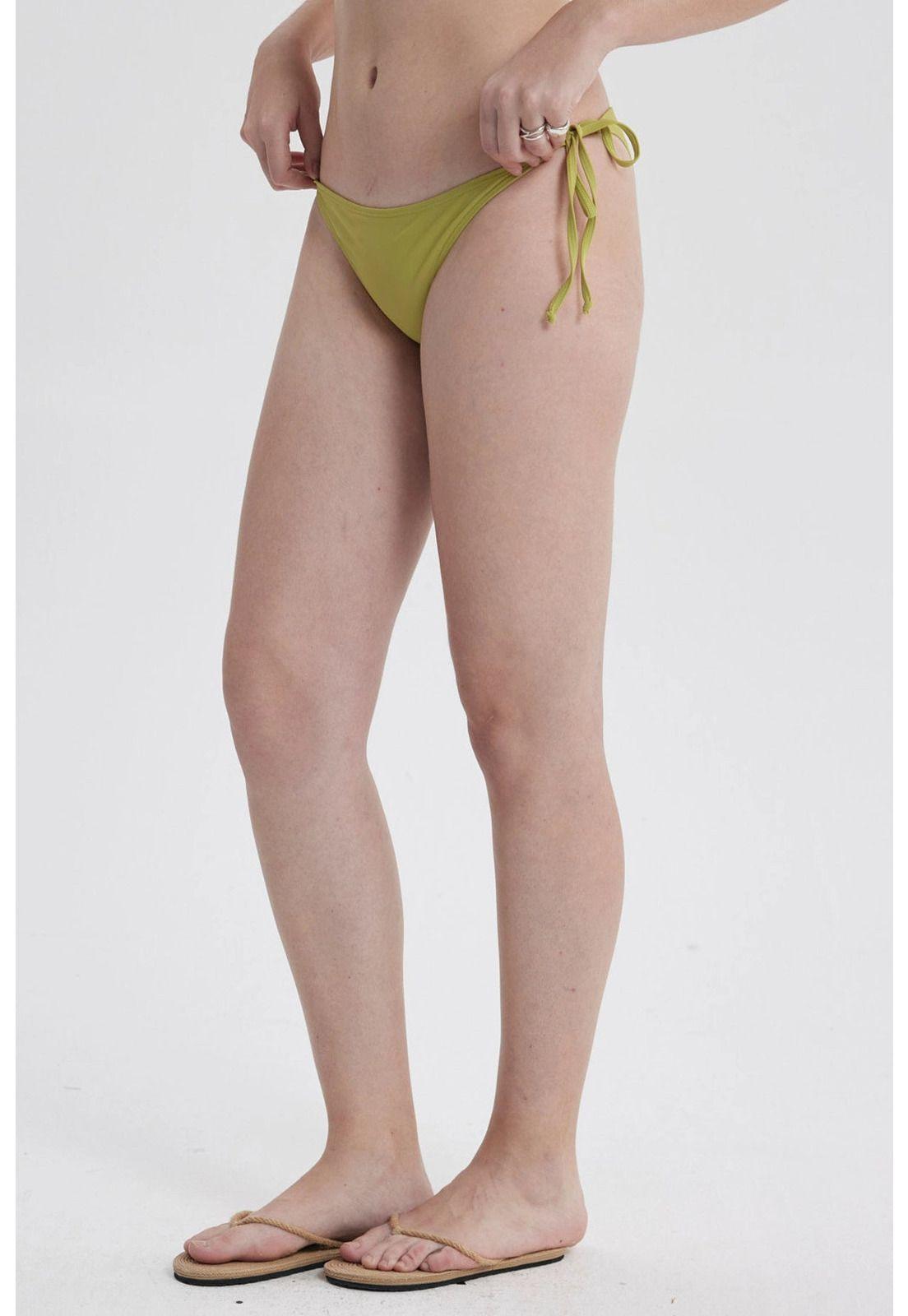 Traje De Baño Mujer Calzón Bikini Lazo Verde-2
