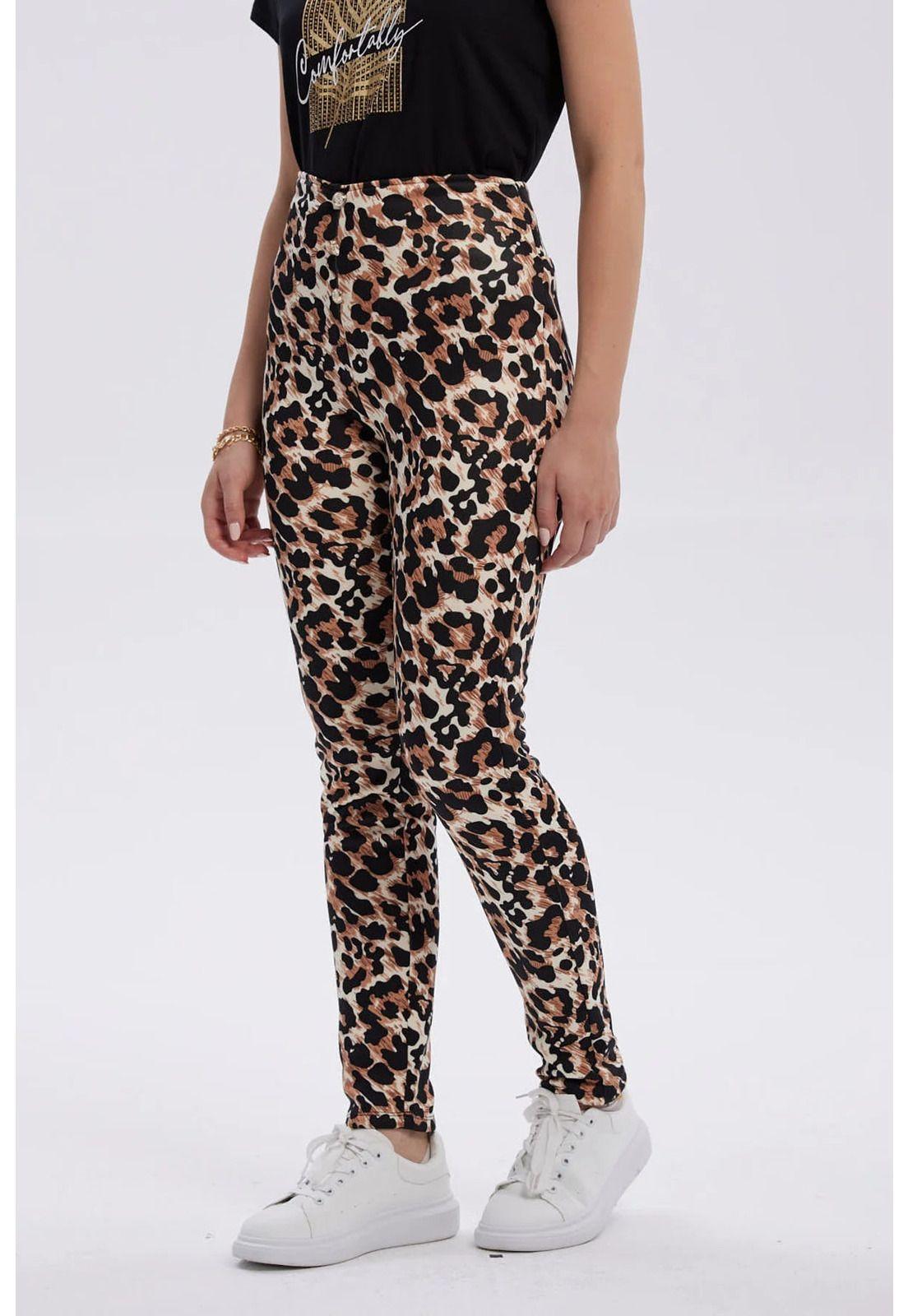 Calza Mujer Pretina Alta Beige-1