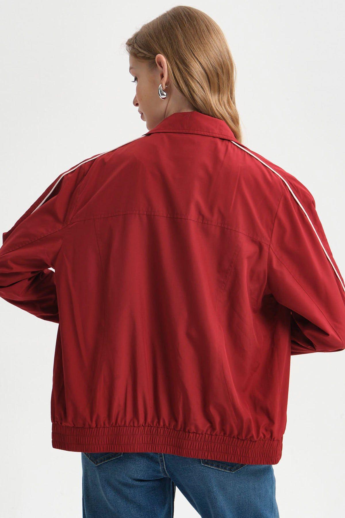 Chaqueta Mujer Cortaviento Burdeo-2