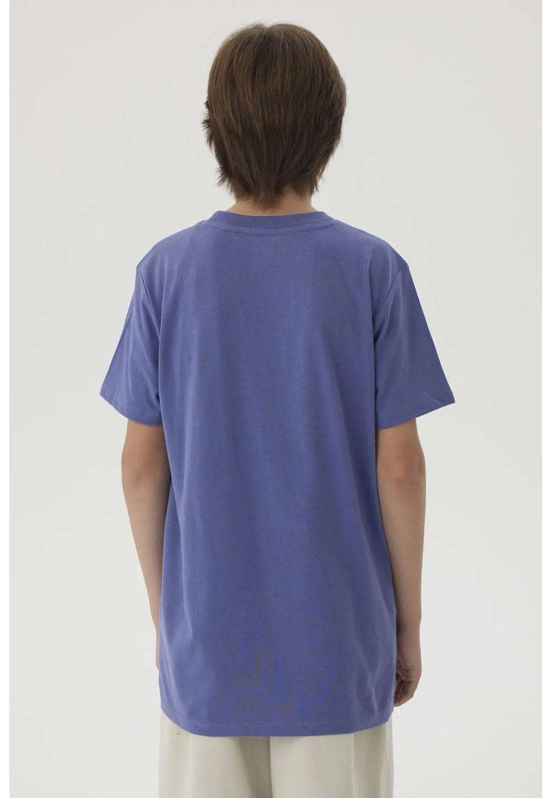 Polera Niño Básica Estampada Violeta-2