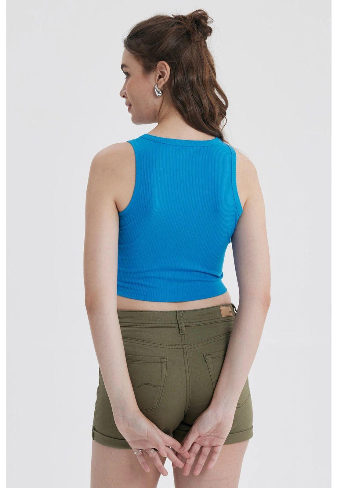 Polera Mujer Sudadera Azulino-2