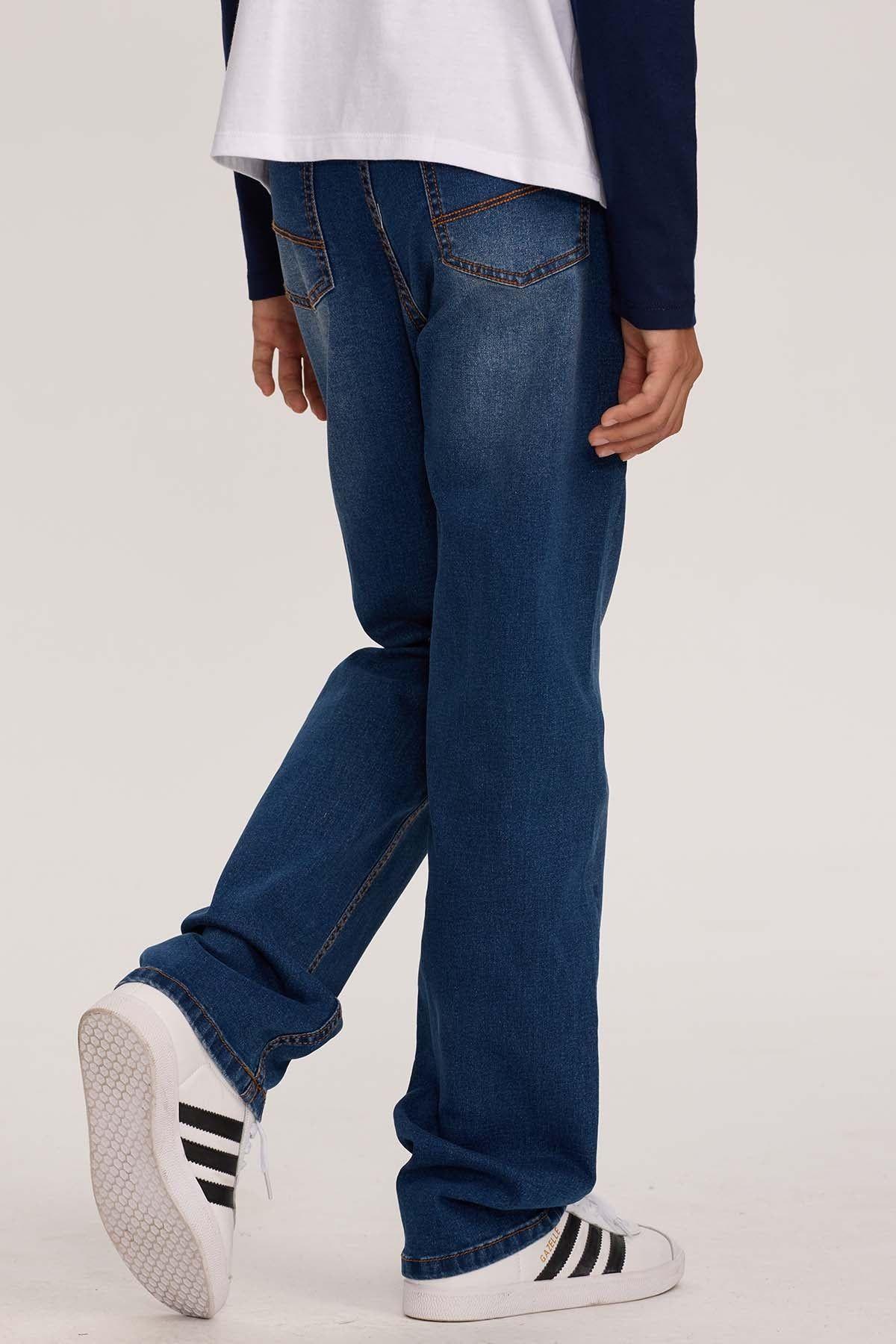 Jeans Niño Básico Azul Oscuro-2