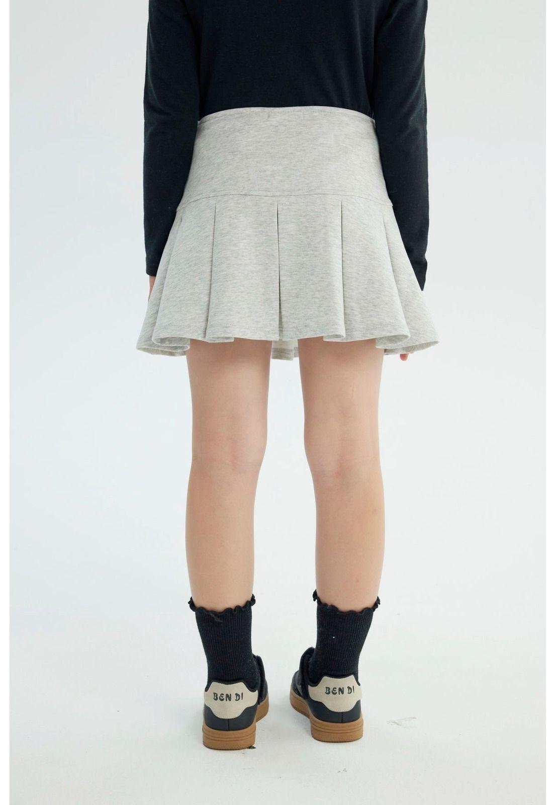 Falda Niña Falda Gris Melange-2
