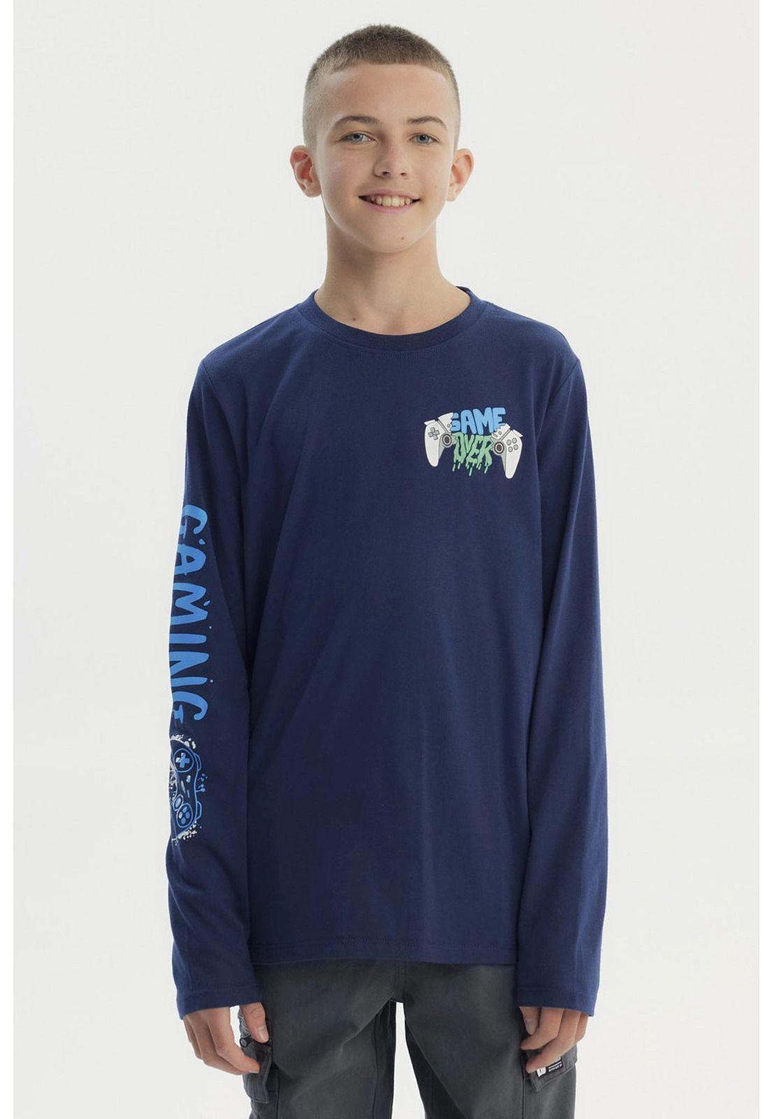 Polera Niño Slim Azul Oscuro - lll-0