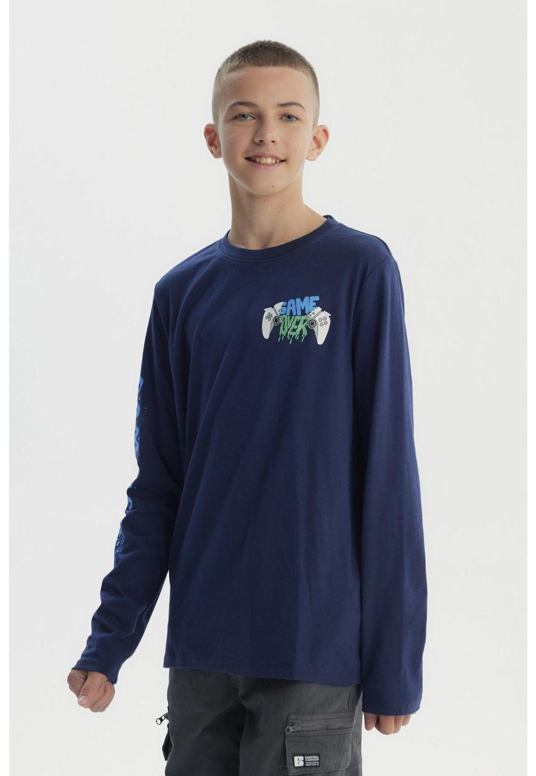 Polera Niño Slim Azul Oscuro - lll-1