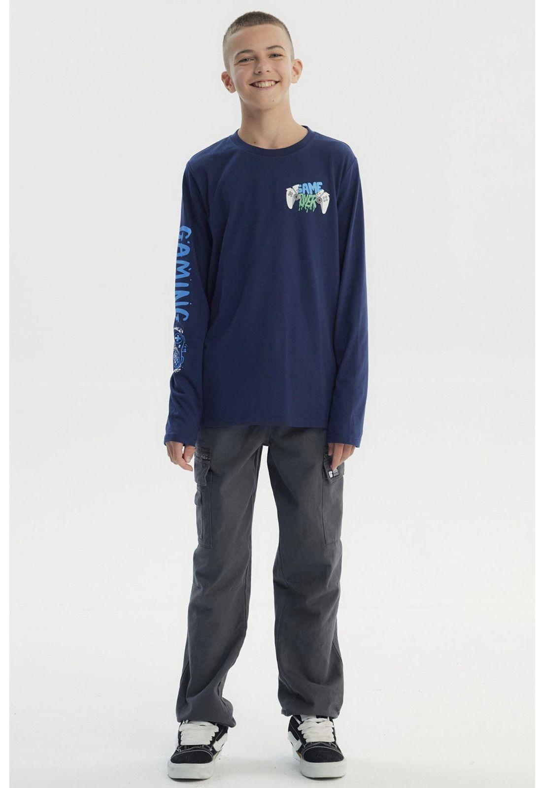 Polera Niño Slim Azul Oscuro - lll-3