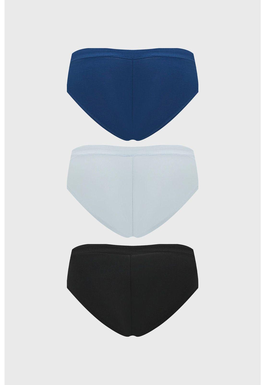 Calzón Mujer Tripack Pantaleta Azul Claro-1