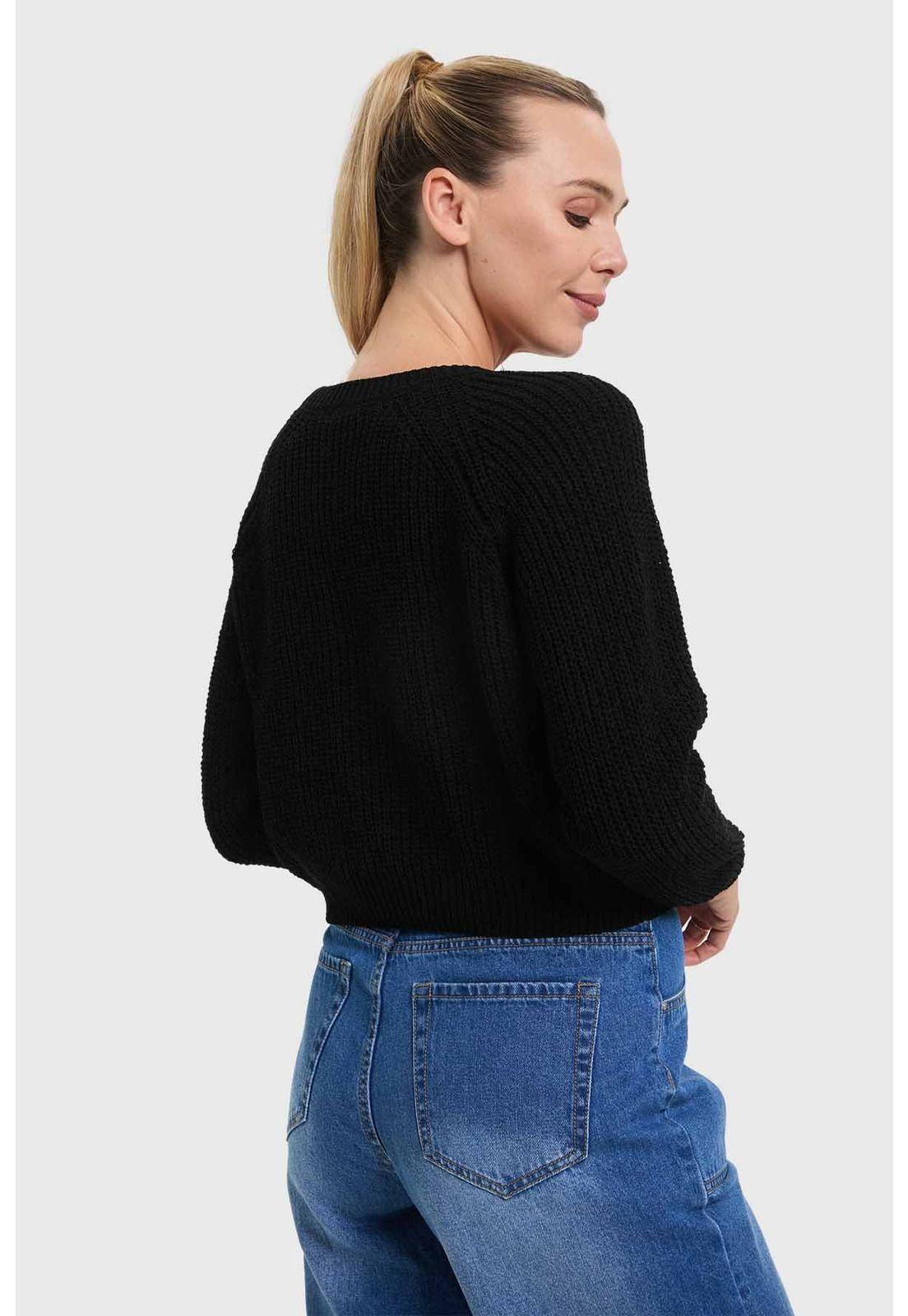 Sweater Mujer Chenille Negro - lll-2