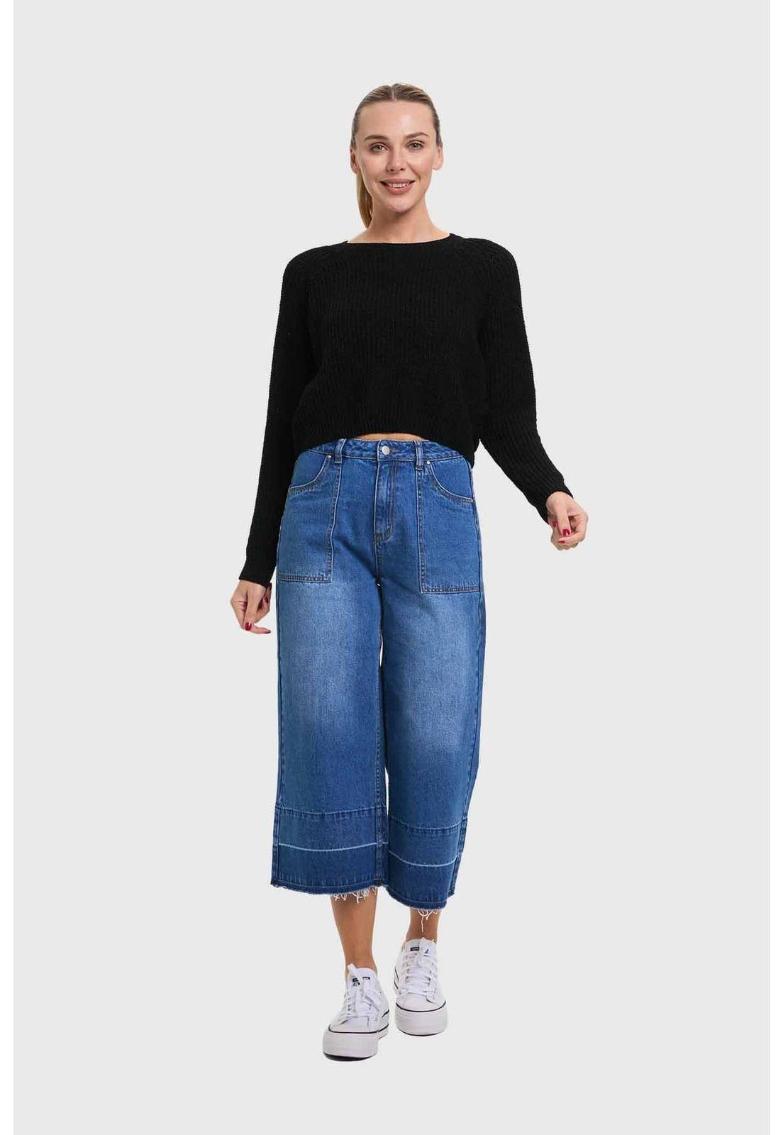 Sweater Mujer Chenille Negro - lll-3