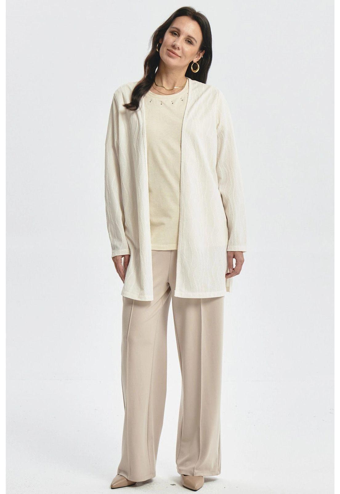 Polera Mujer Slim Crema - ll-3