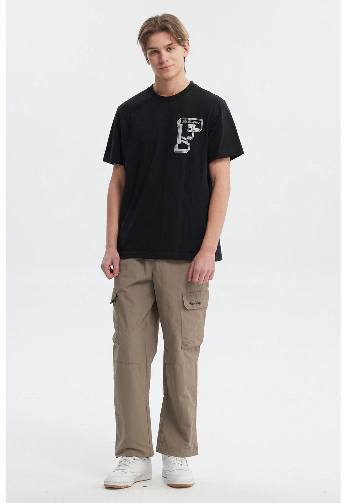 Polera Hombre Regular Fit Letra Negro-3