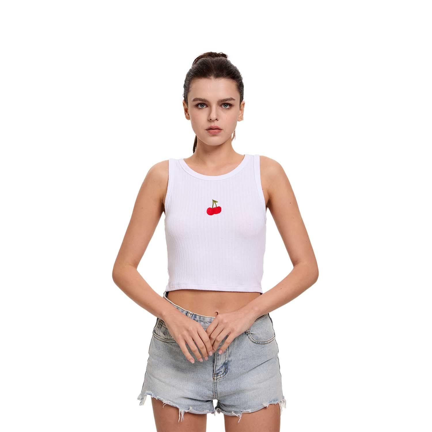 Polera Mujer Bordado Blanco Fashion's Park-0