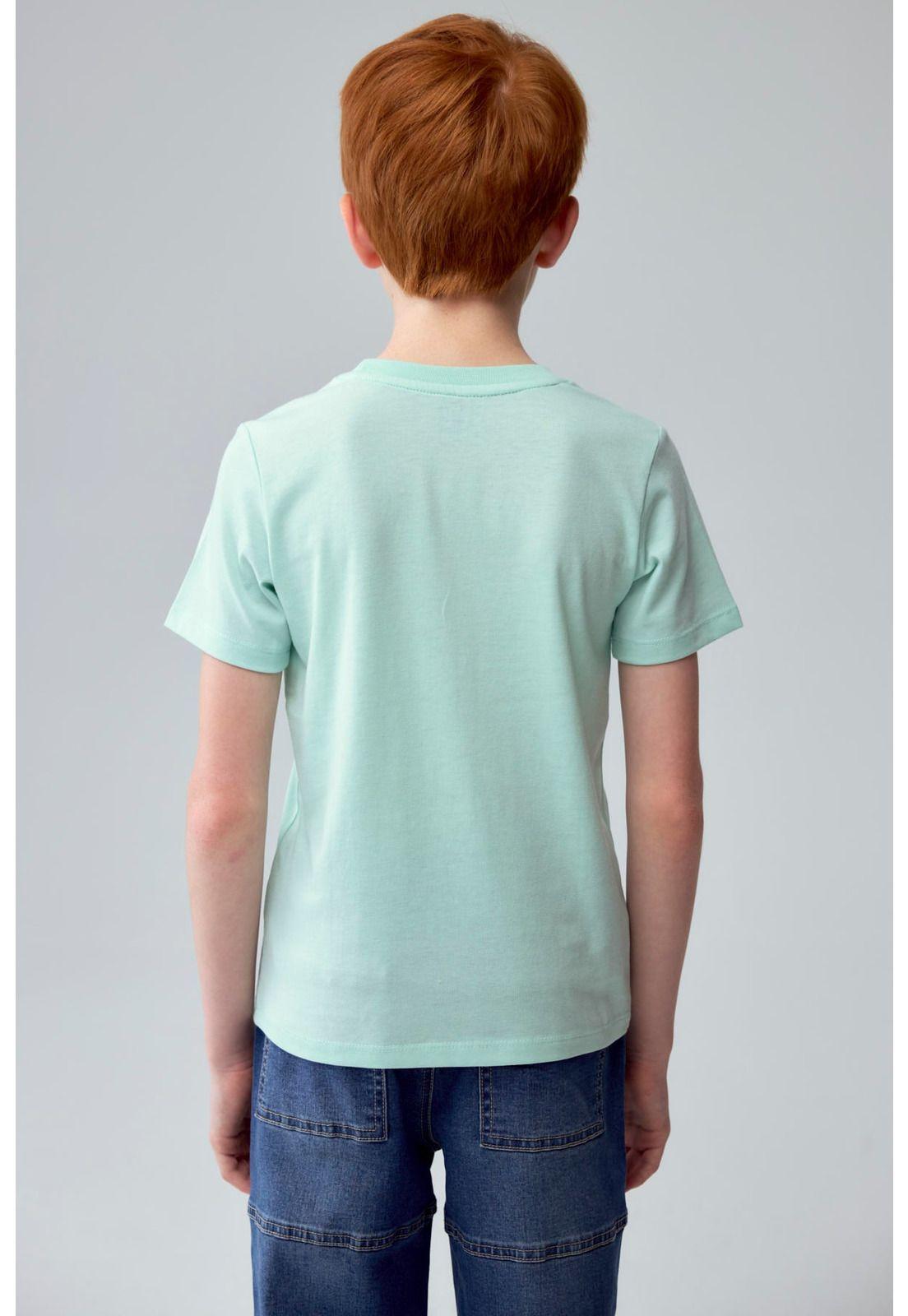 Polera Niño Print Gamer Verde Claro-2