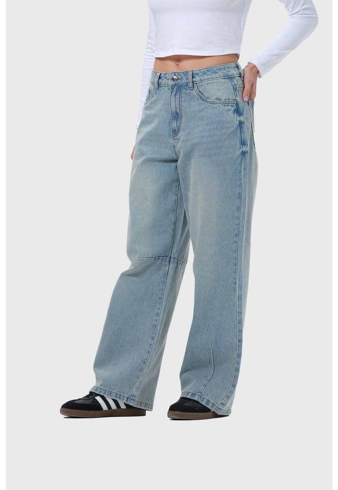 Jeans Mujer Baggy Azul-1