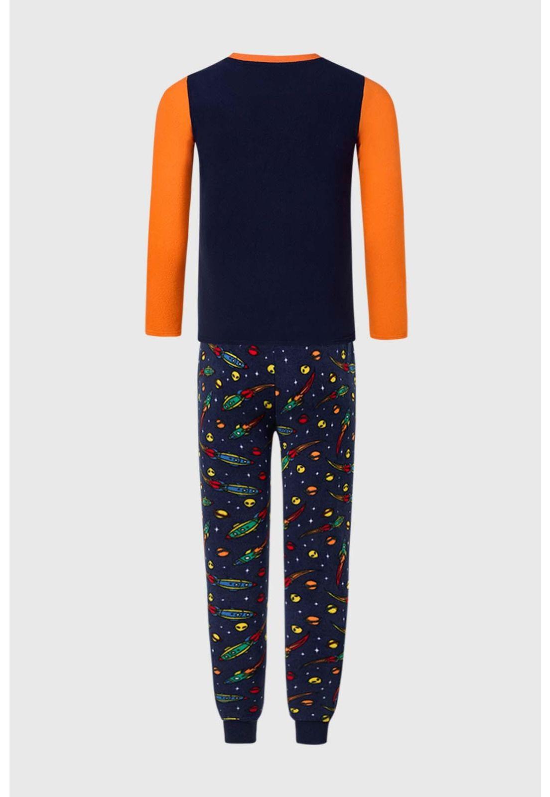 Pijama Niño Polar Print Azul-1