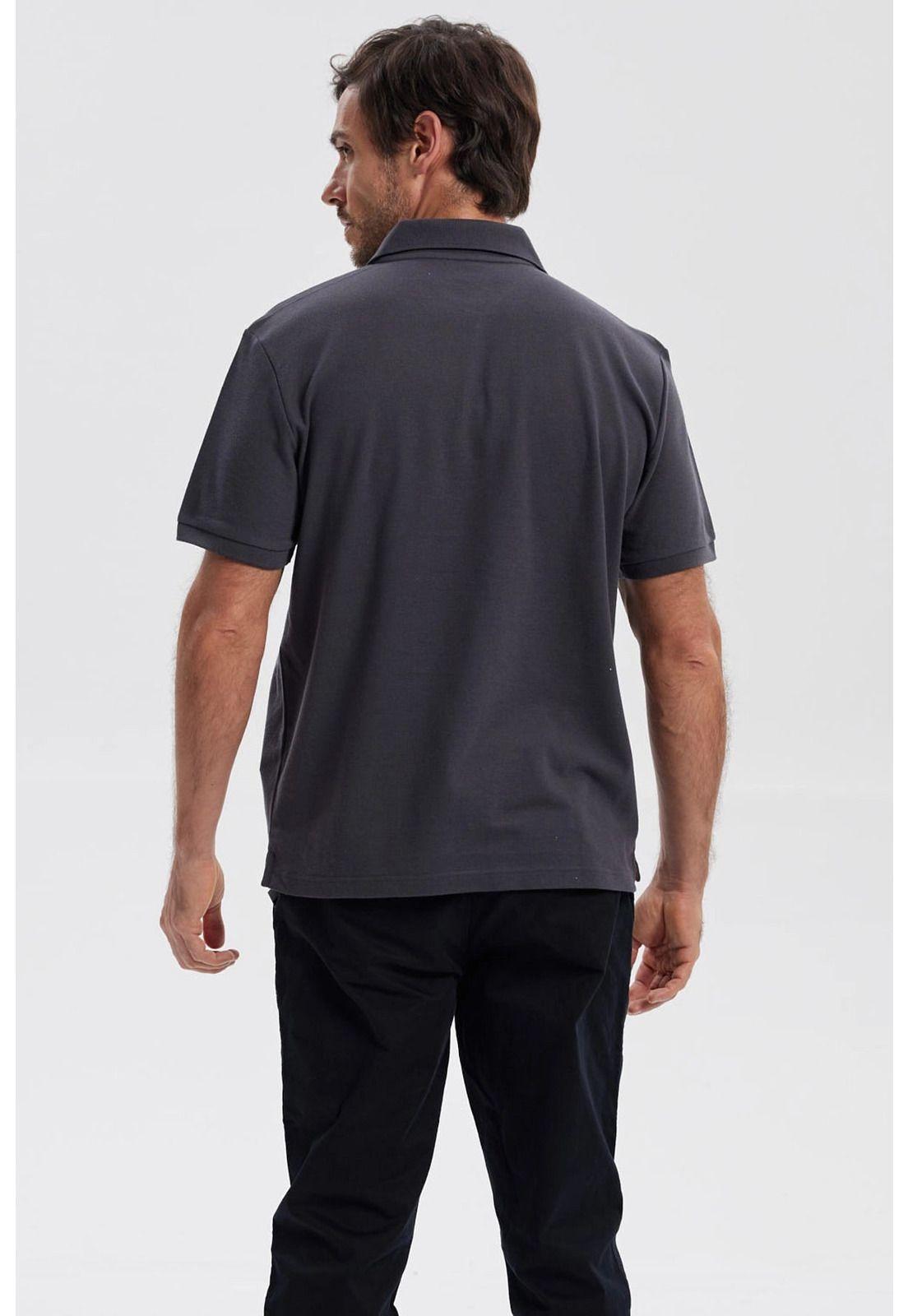 Polera Hombre Piqué Básica Lisa Marengo-2