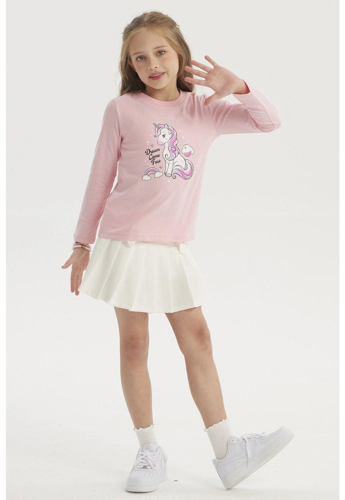 Polera Niña Básica Toddler Rosado-3