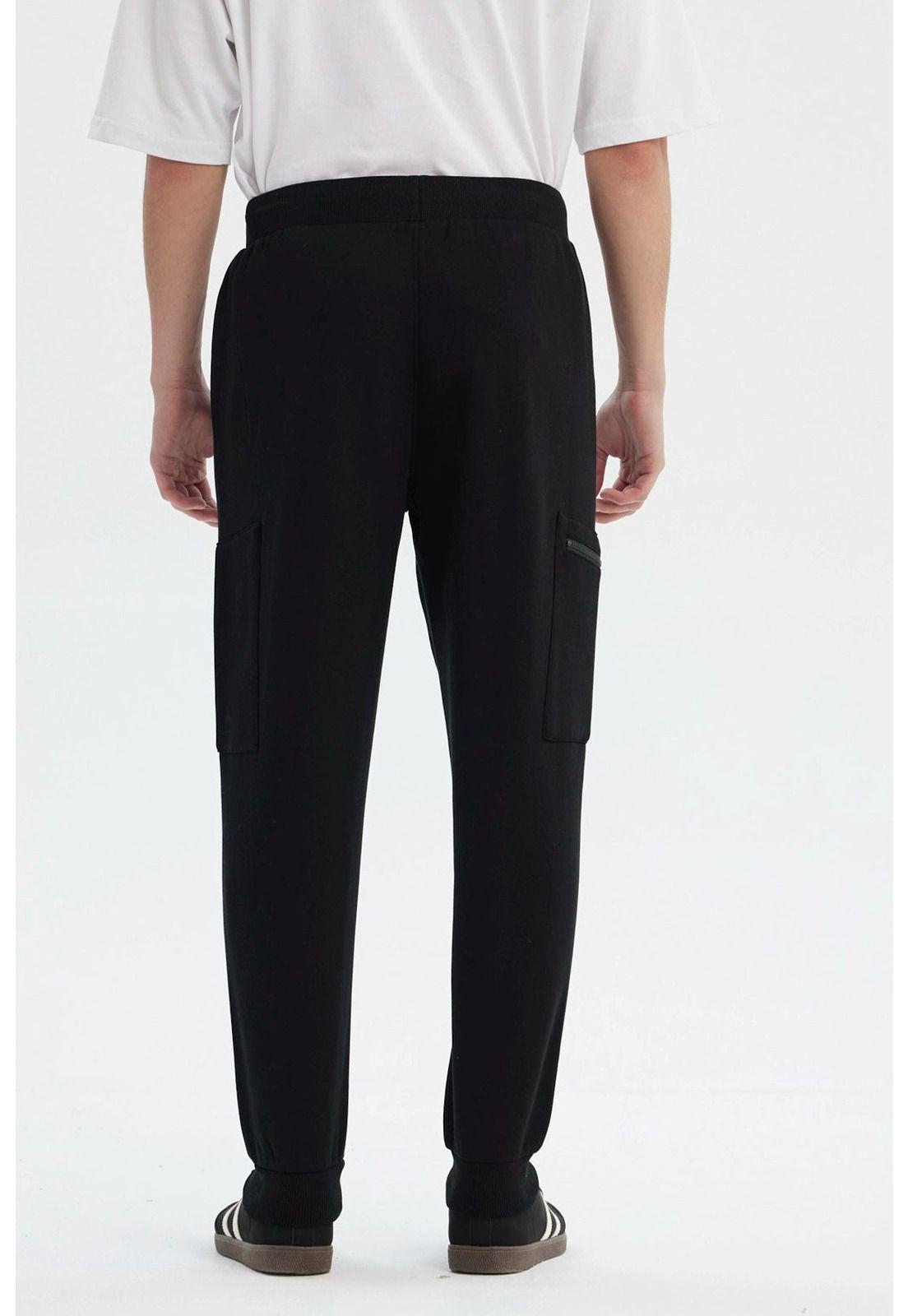 Pantalón Buzo Hombre Pitillo Negro - ll-2