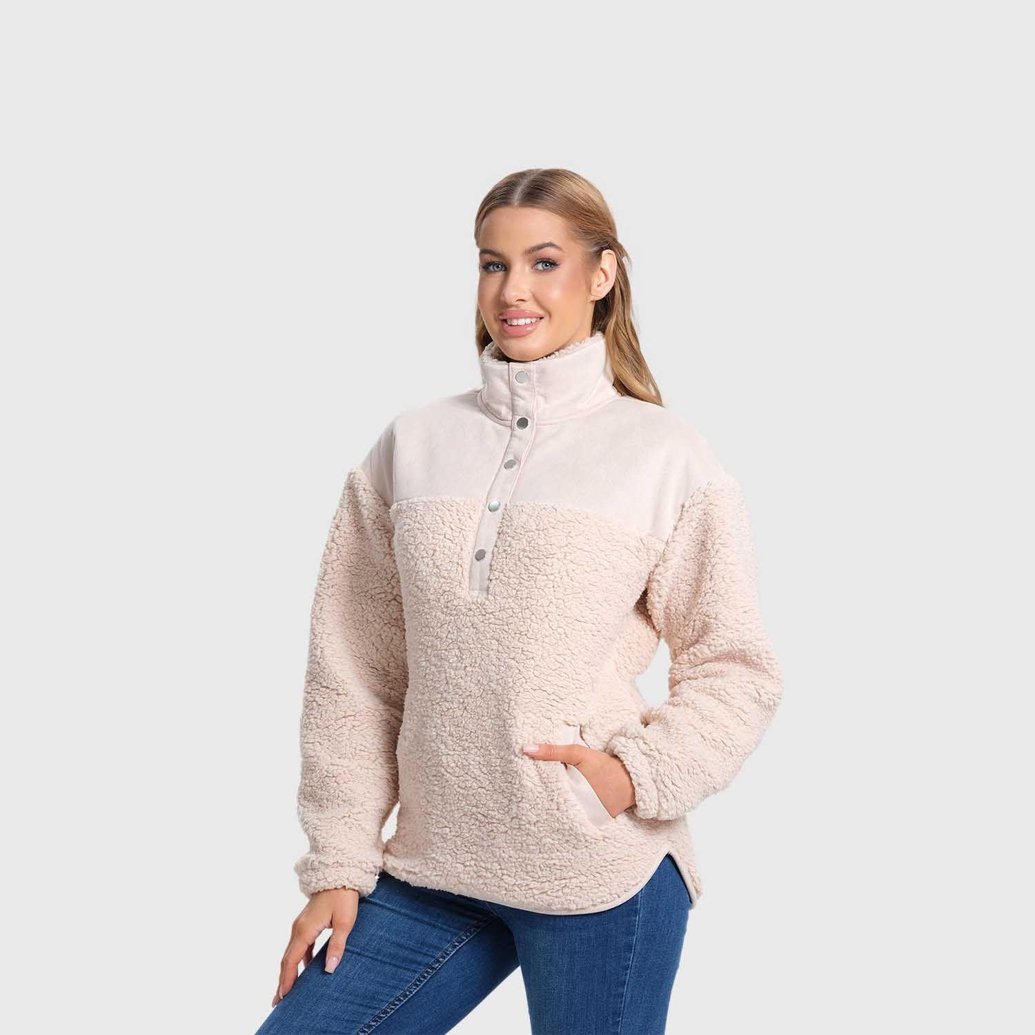 Polar Mujer Corderito Beige I-1