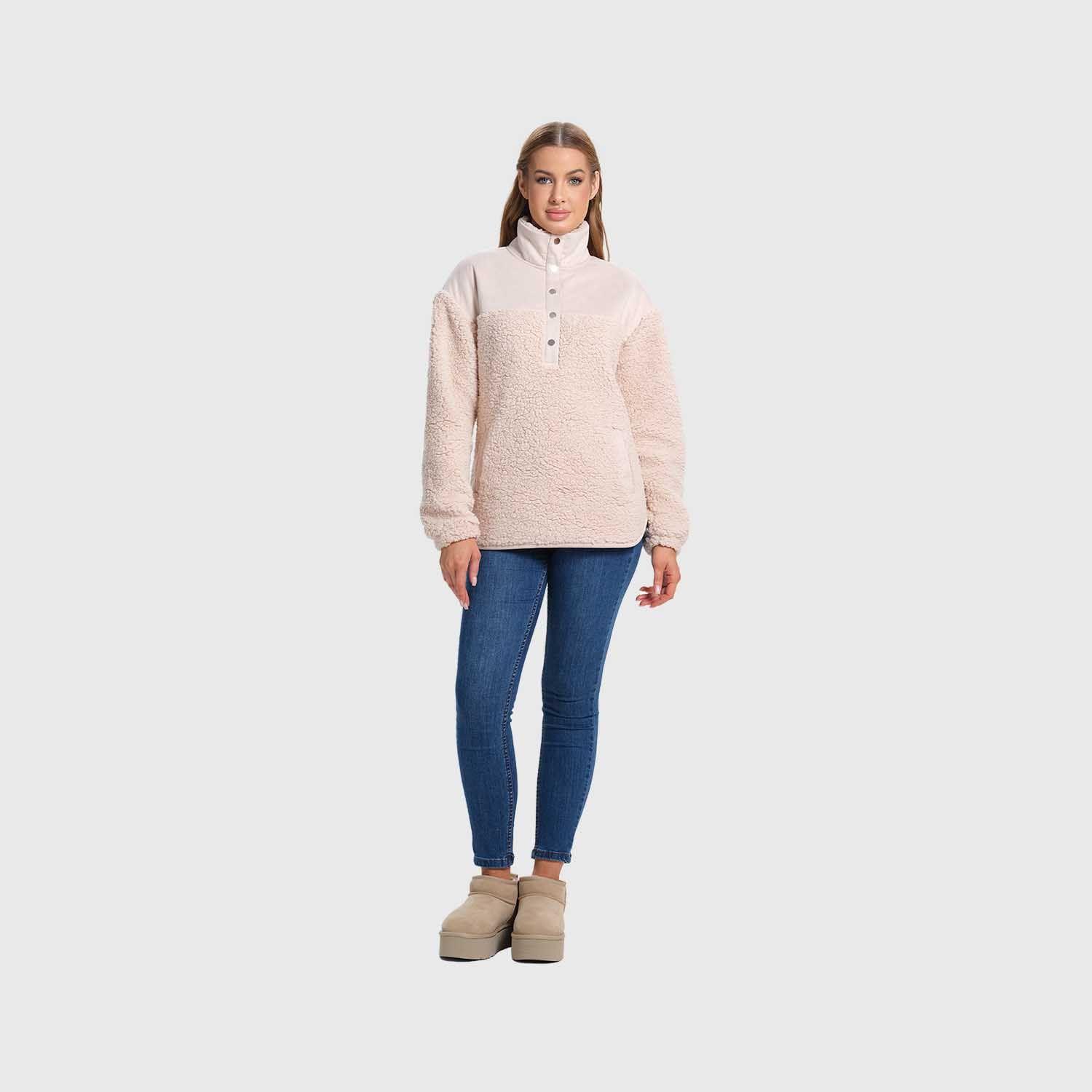 Polar Mujer Corderito Beige I-3