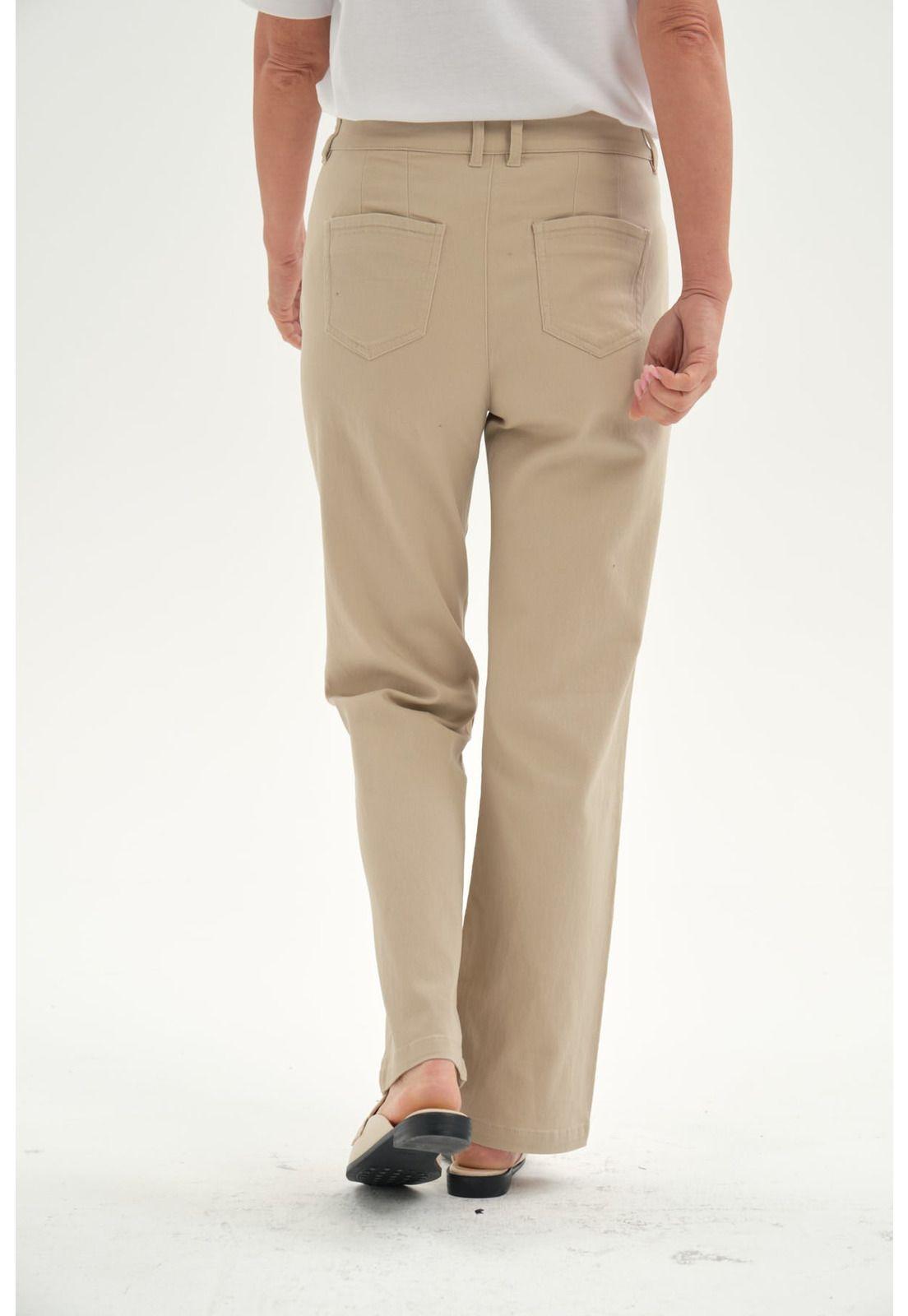 Pantalón Mujer Gabardina Beige-2