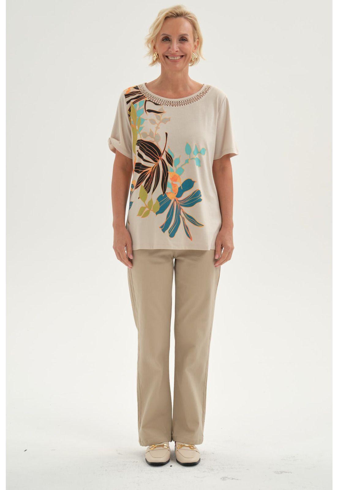 Pantalón Mujer Gabardina Beige-3