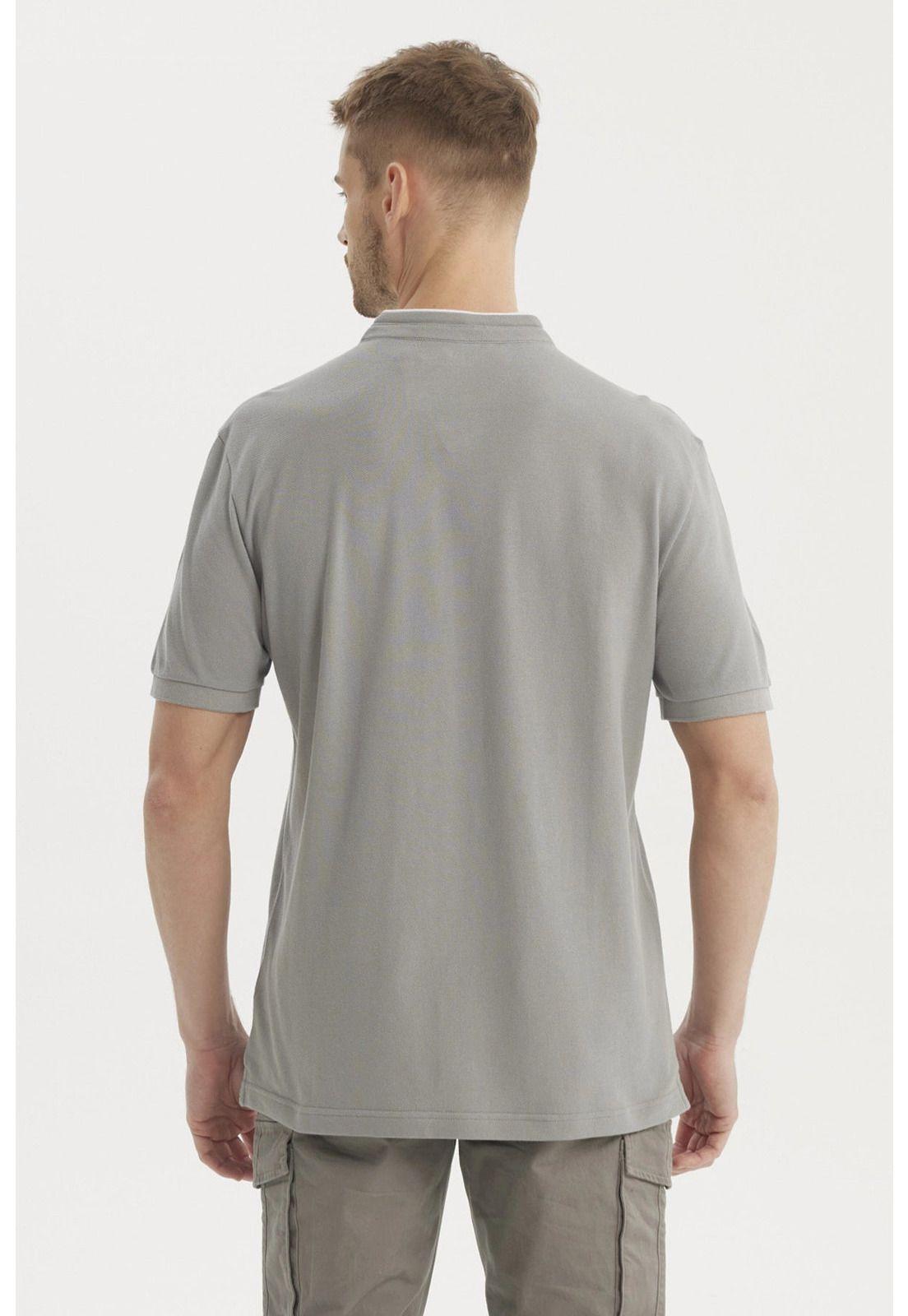 Polera Hombre Cuello Polo Gris - ll-2