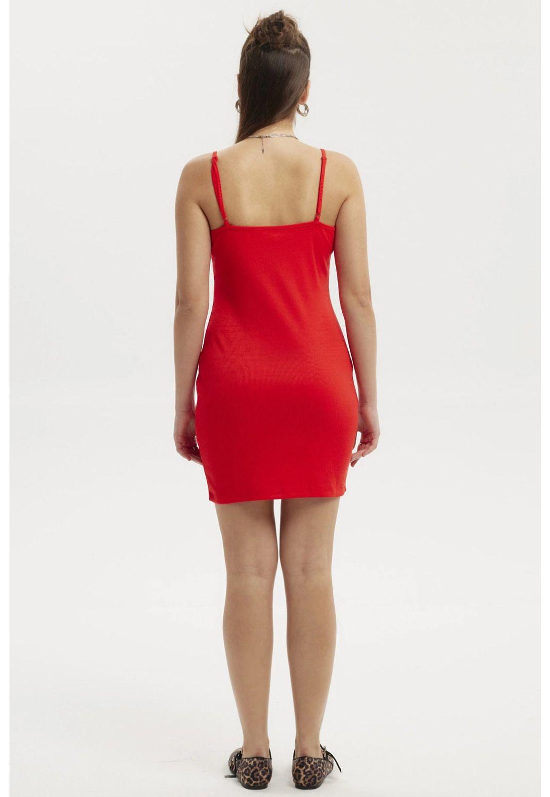 Vestido Mujer Corto Pabilo Rojo Oscuro-1