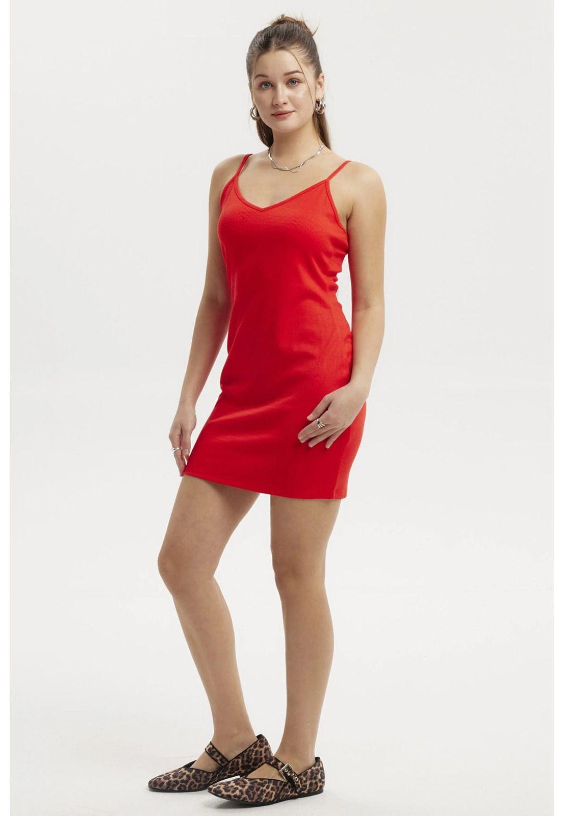 Vestido Mujer Corto Pabilo Rojo Oscuro-2