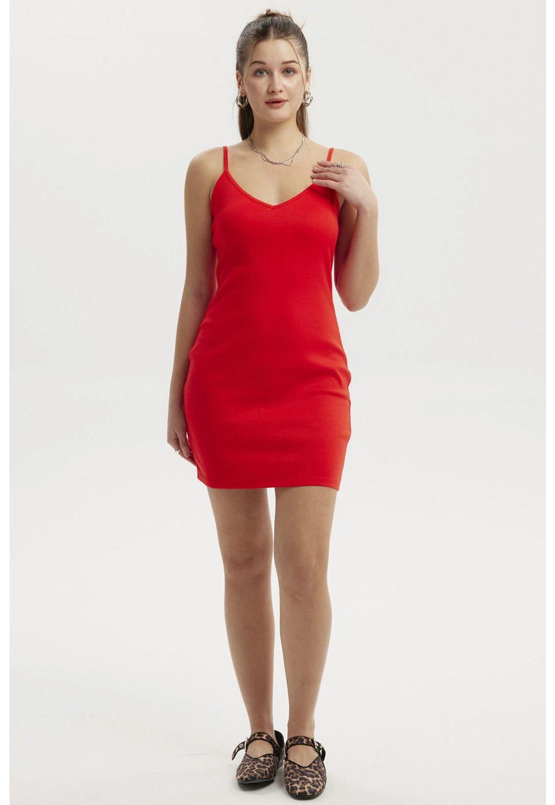 Vestido Mujer Corto Pabilo Rojo Oscuro-3