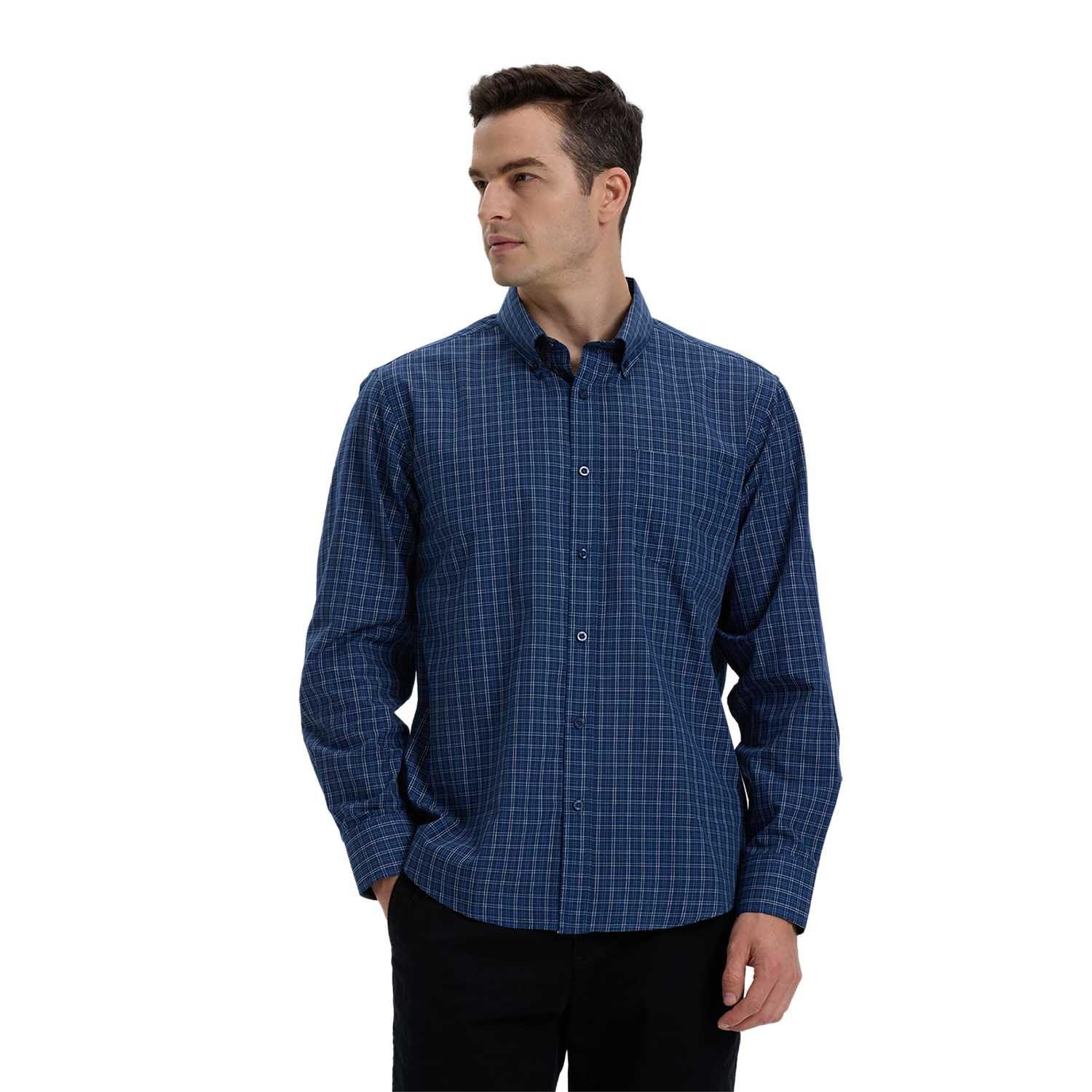 Camisa Hombre Fantasía Azul Claro-0