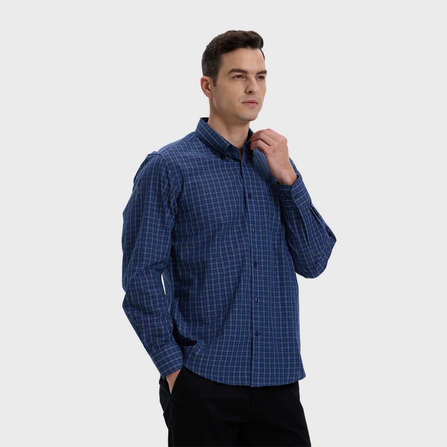 Camisa Hombre Fantasía Azul Claro-1