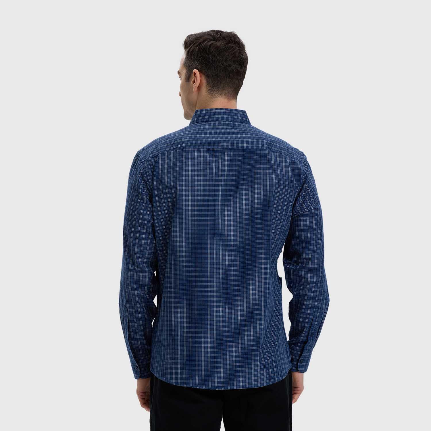 Camisa Hombre Fantasía Azul Claro-2
