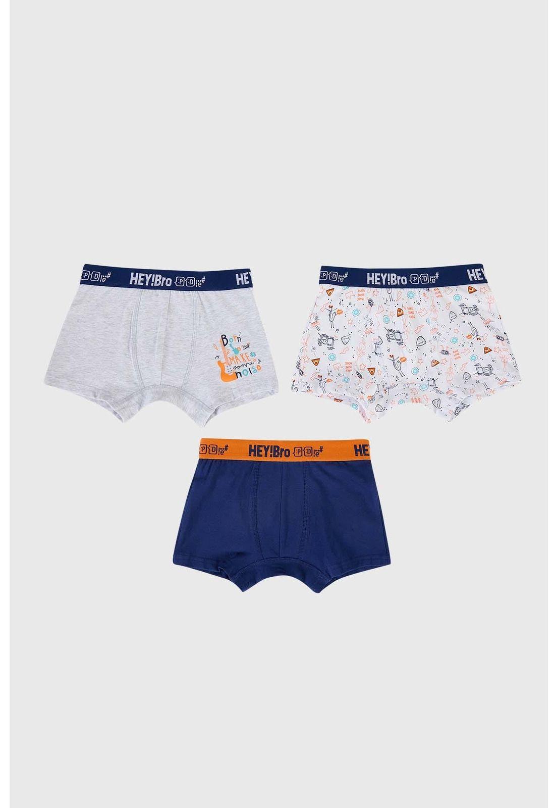 Bóxer Niño Tripack Azul-0