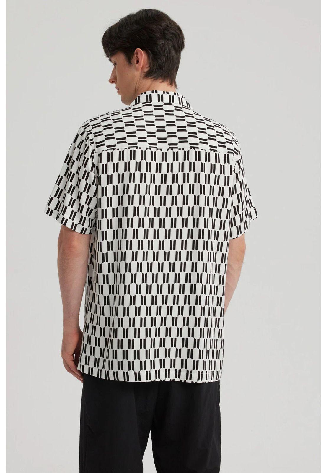 Camisa Hombre Cuello Cubano Rapport Blanco-6