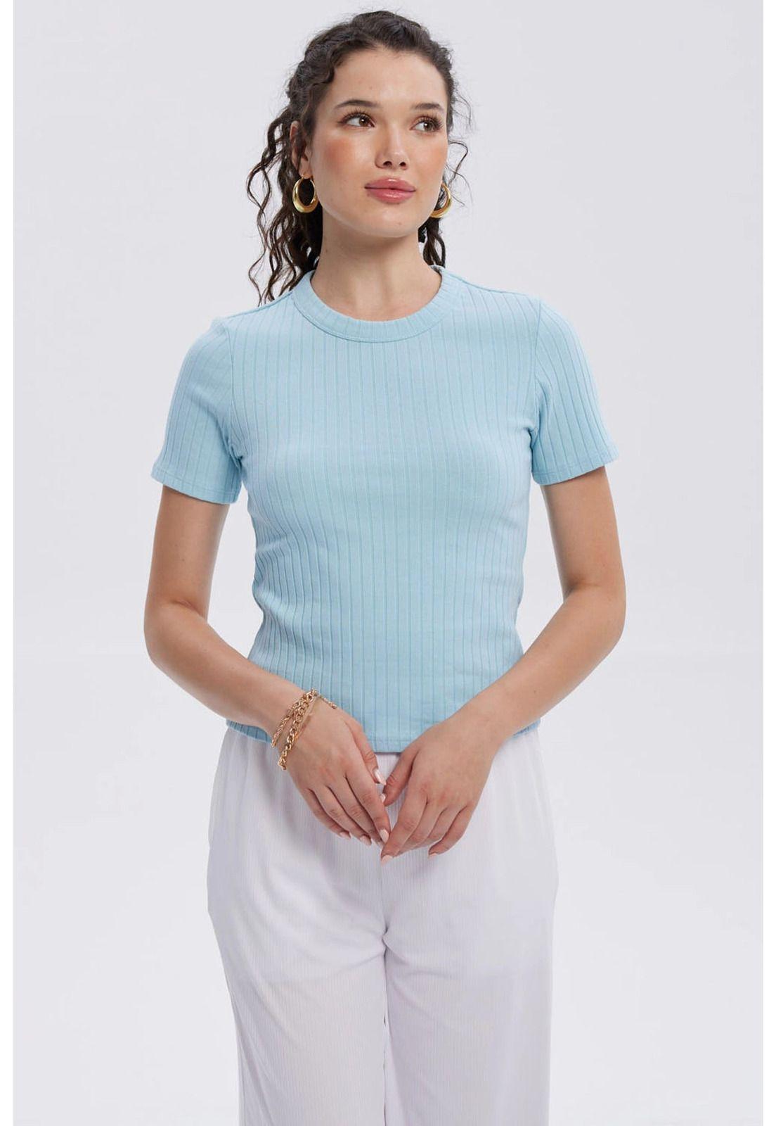 Polera Mujer Rib Crop Lisa Celeste-0