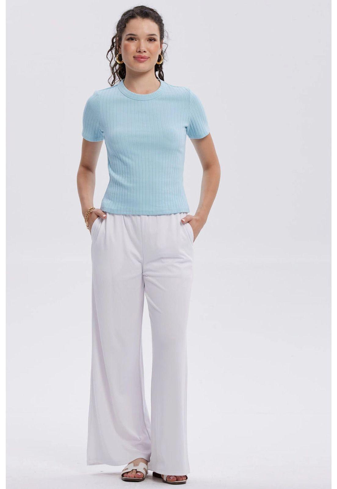 Polera Mujer Rib Crop Lisa Celeste-3