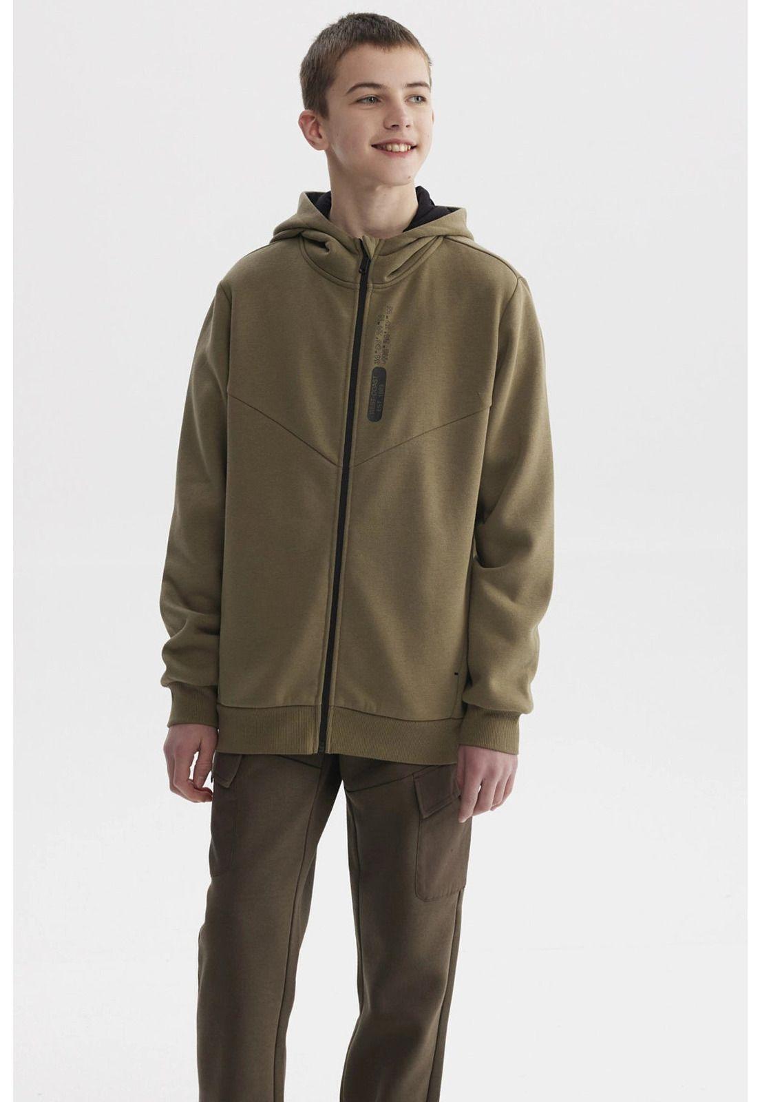 Polerón Niño Slim Verde Militar - ll-0