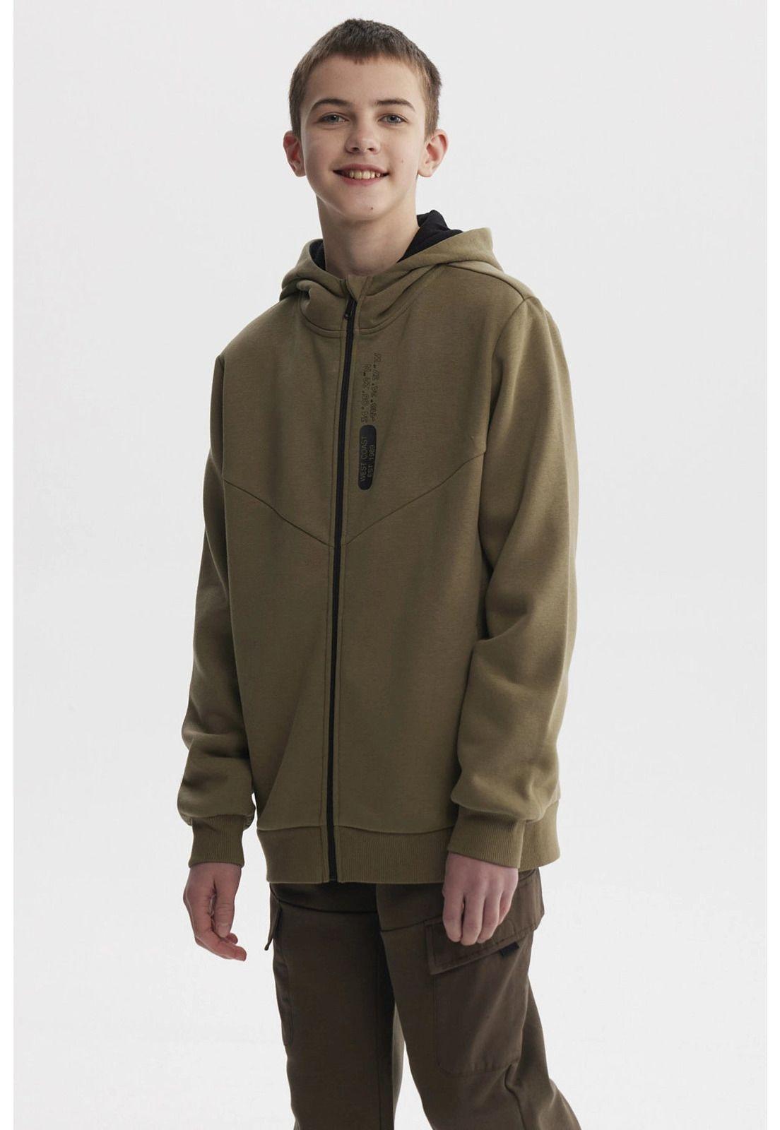 Polerón Niño Slim Verde Militar - ll-1