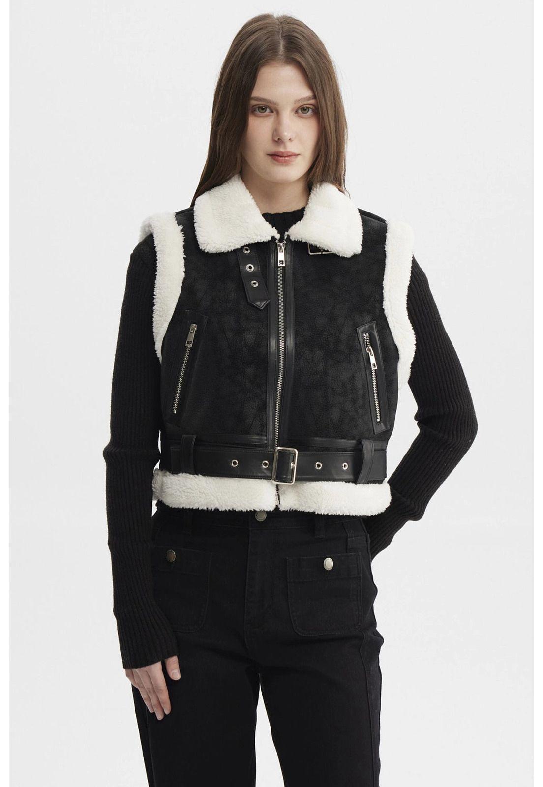 Chaqueta Mujer Aviador Negro - lll-0