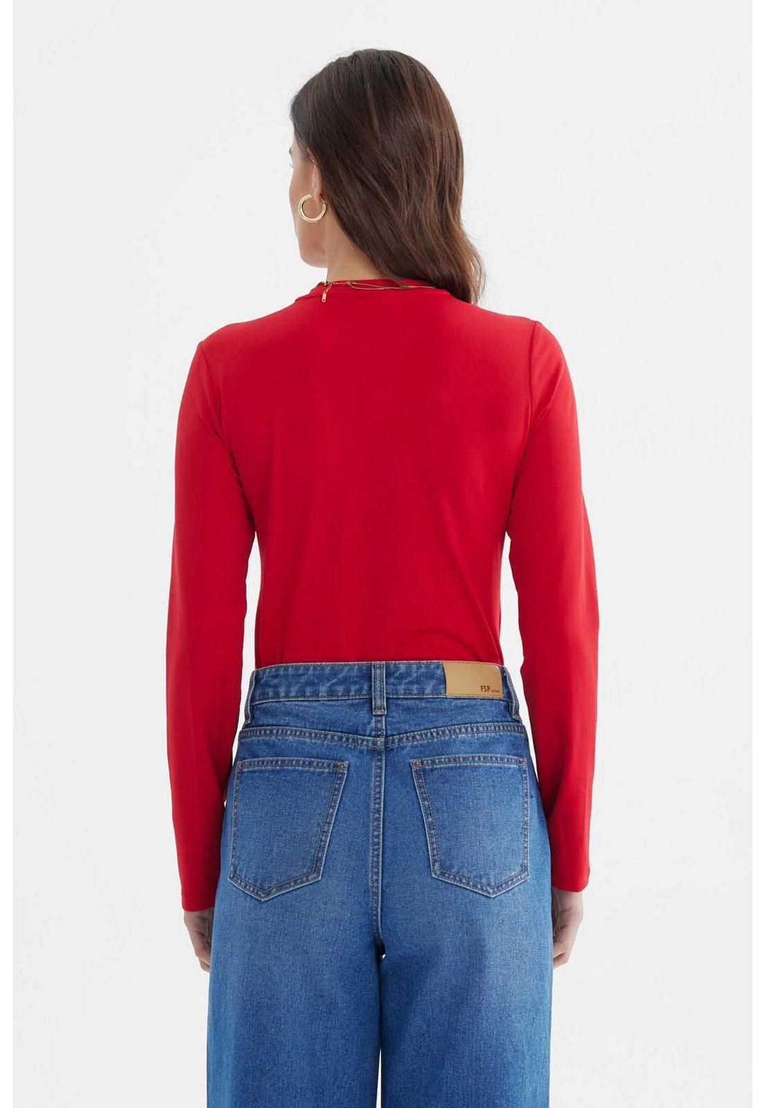 Polera Mujer Wide Leg Rojo-2