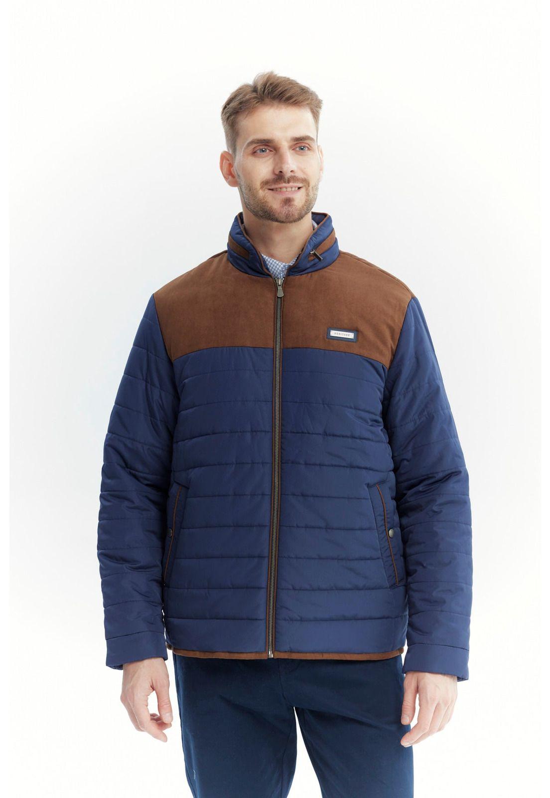 Parka Hombre Slim Azul - ll-0