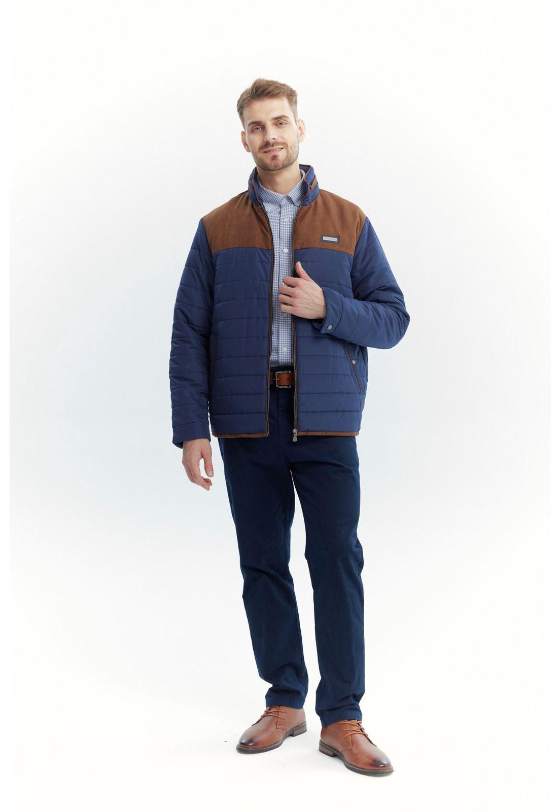 Parka Hombre Slim Azul - ll-3