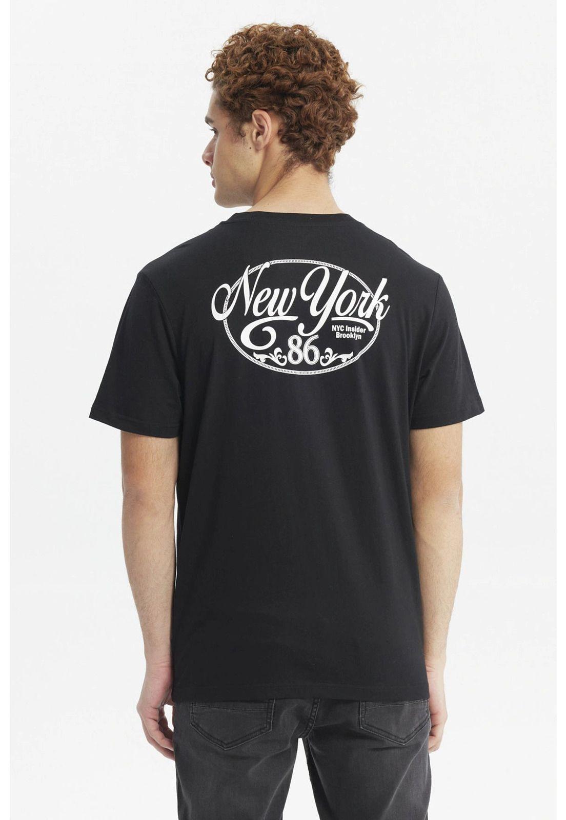 Polera Hombre Doble Print Negro - Xlll-2